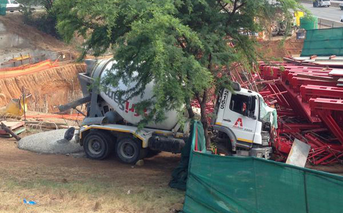 It was alleged a cement truck crashed into the scaffolding, causing the collapse. Picture: Mia Lindeque/EWN