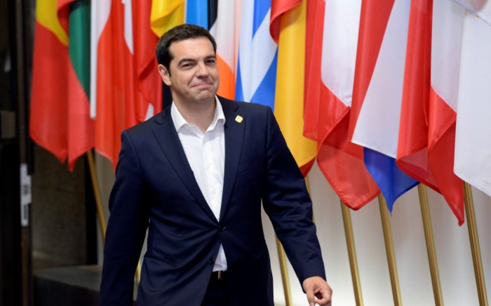 The Prime Minister of Greece Alexis Tsipras leaving at the end of a special EU Euro Summit about the Greek crisis. Picture: AFP