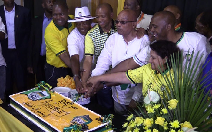 FILE: ANC President Jacob Zuma at the party's 104th birthday celebrations in Rustenburg, North West on 08 January 2016. Picture: Kgothatso Mogale/EWN.