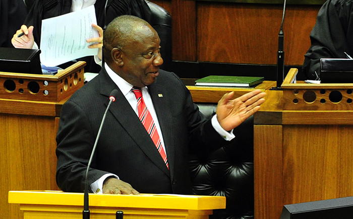President Cyril Ramaphosa replies to questions in the National Assembly, in Cape Town. Picture: GCIS.