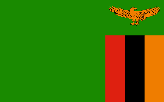 The Zambian flag