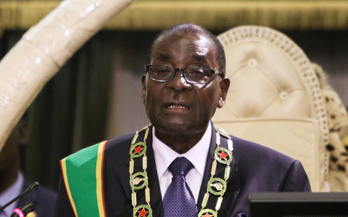 Zimbabwe President Robert Mugabe delivers a speech during the official opening of the third session of the eight parliament of Zimbabwe in Harare on September 15, 2015. Picture: AFP