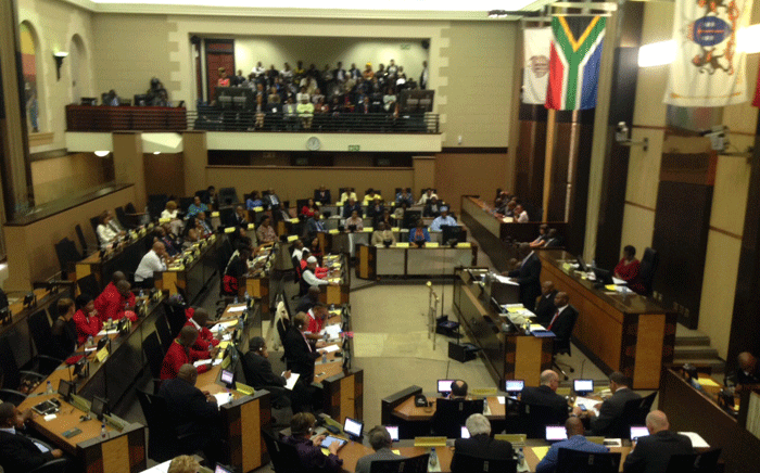 Gauteng Premier David Makhura giving his State of the Province Address on 23 February 2015. Picture: Vumani Mkhize/EWN.