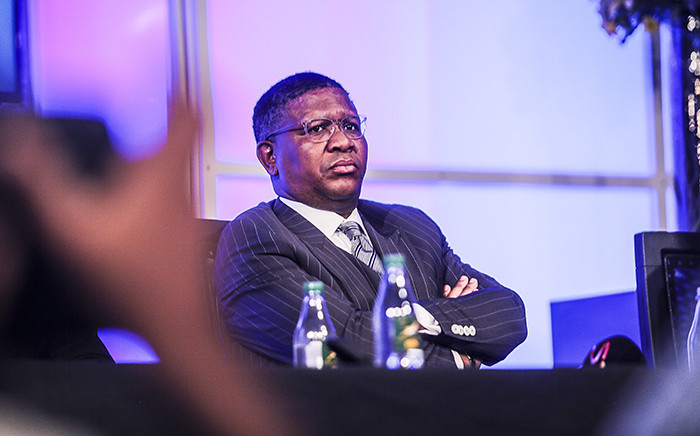 FILE: Sports Minister Fikile Mbalula speaks at the announcement of the new Springbok coach in Johannesburg on 12 April 2016. Picture: Reinart Toerien/EWN.
