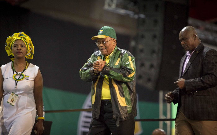 President Jacob Zuma arrives at the plenary at the start of the ANC's 54th national conference on 16 December 2017. Picture: Thomas Holder/EWN