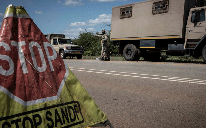The SANDF members patrol the Lebombo border post between South Africa and Mozambique on 12 January 2021. It remains closed for arrivals following the announcement of new regulations by President Cyril Ramaphosa. Picture: Boikhutso Ntsoko/Eyewitness News.