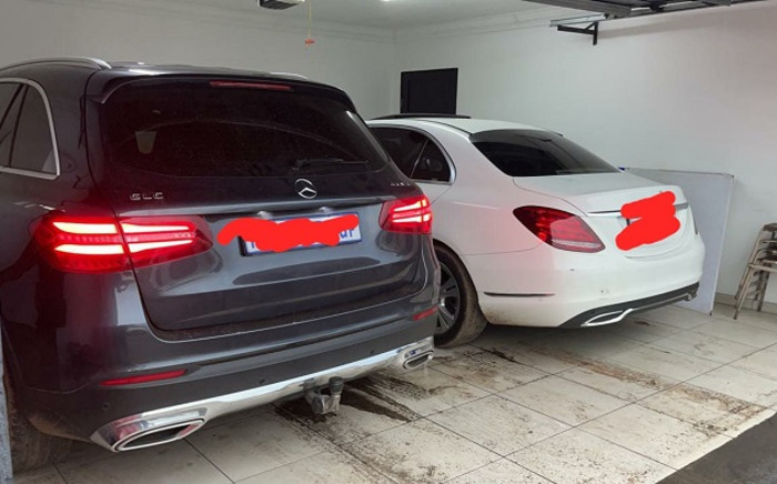 The intelligence-driven operation on Thursday, 14 January 2021 led the team to a house in Sharpeville where police found the sought Mercedes Benz GLC SUV plus a Mercedes Benz sedan that has since been confirmed as sought by police in a case reported at Dawn Park SAPS in December 2020. Picture: SAPoliceService/Facebook
