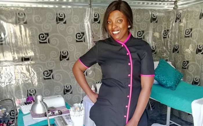 Thaini Masakane at shack-turned-spa in Botshabelo, Free State. Picture: Supplied.