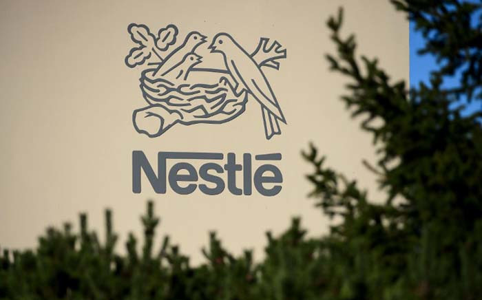 A logo of the world's leading food industry group Nestle is seen in 2014, at the group's Research Centre in Vers-chez-les-Blanc above Lausanne, Switzerland. Picture: AFP.