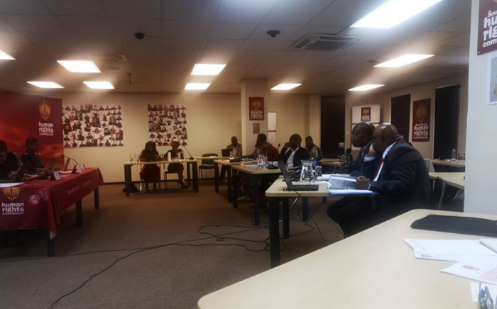 The SAHRC listens to a presentation on counterfeit goods from the Somali South Africa organisation on 12 September 2018. Picture: @SAHRCommission/Twitter