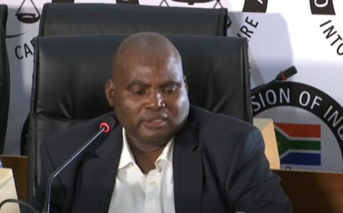 A screengrab of Transnet’s former treasurer Phetolo Ramosebudi appearing at the state capture inquiry on 26 November 2020. Picture: SABC/YouTube