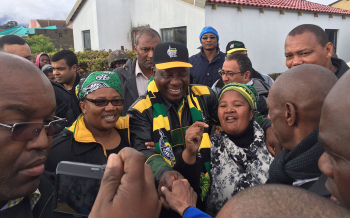 ANC deputy president Cyril Ramaphosa visits the Drakeinteon Municipality on a two-day visit to the Western Cape ahead of the Local Government Elections on Wednesday. Picture: Xolani Koyana/EWN