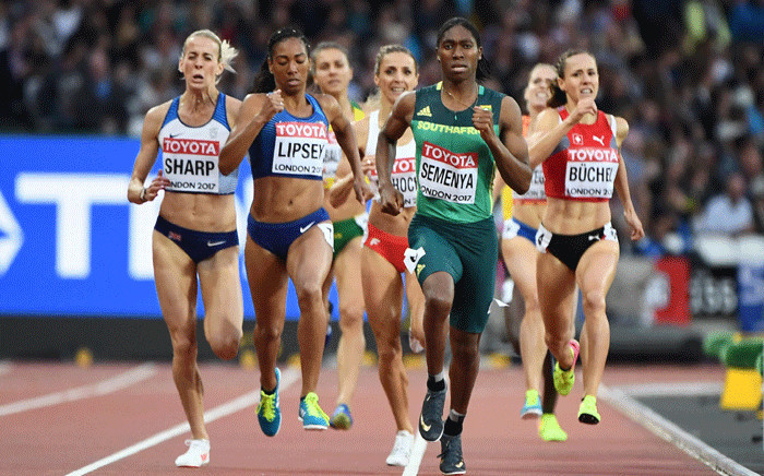 FILE: Caster Semenya competes in the semi-final of the women's 800m athletics event at the 2017 IAAF World Championships  in 2017. Picture: AFP.