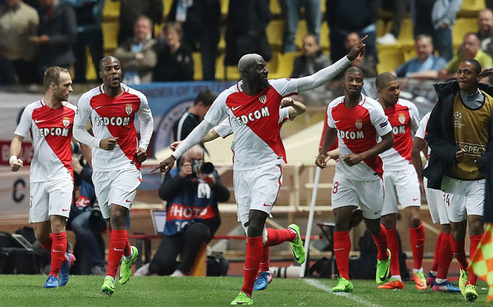 Monaco players celebrate a goal. Picture: @ChampionsLeague/Twitter