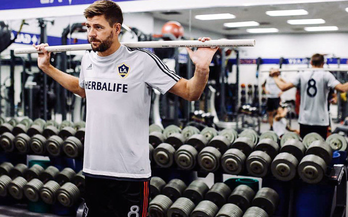 FILE: Steven Gerrard in training session with LA Galaxy in July 2015. Picture: LA Galaxy/Facebook