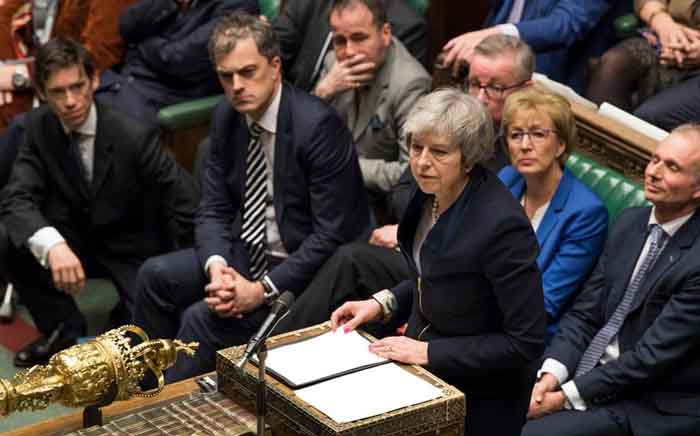 Britain PM Theresa May addresses lawmakers in parliament. Picture: @ukparliament/Facebook.com