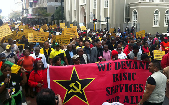The ANC in the Western Cape organised a service delivery march to the provincial legislature on 13 June 2013. Picture: Shamiela Fisher/EWN