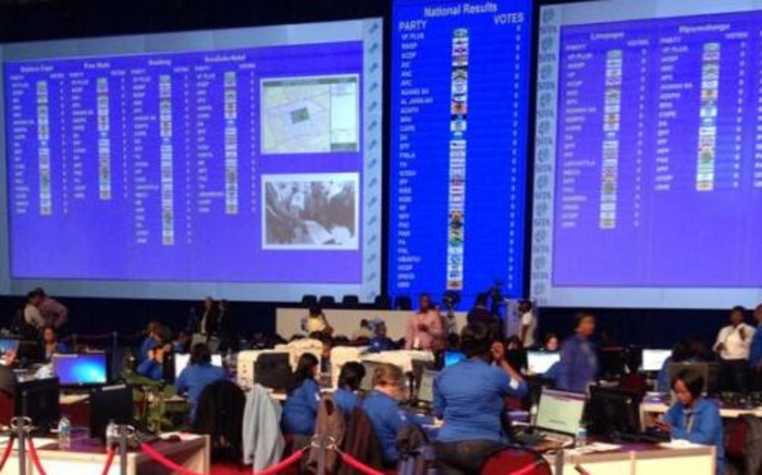 The IEC National Results Centre in Pretoria on 7 May. Picture: EWN.