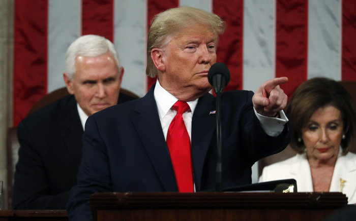 FILE: US President Donald Trump delivers the State of the Union address in the House chamber on 4 February 2020 in Washington, DC. Picture: AFP