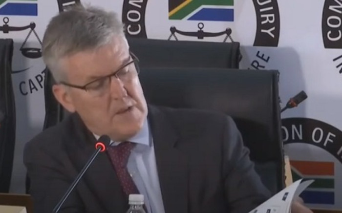 EOH chief executive Stephen van Coller at the state capture commission on Monday, 23 November 2020. Picture: SABC Digital News/Youtube
