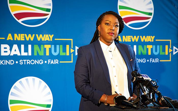 Mbali Ntuli officially announced her decision to run for the leadership role of the Democratic Alliance. Picture: Xanderleigh Dookey/EWN.