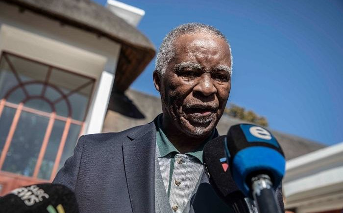 Former president Thabo Mbeki at his home in Houghton, Johannesburg during his 80th birthday celebrations. Picture: Abigail Javier/Eyewitness News.