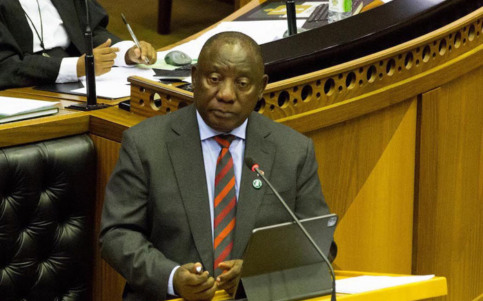President Cyril Ramaphosa responds to oral questions from Members of Parliament in the National Assembly Chamber in Parliament in Cape Town on 25 November 2021. Picture: @ParliamentofRSA/Twitter