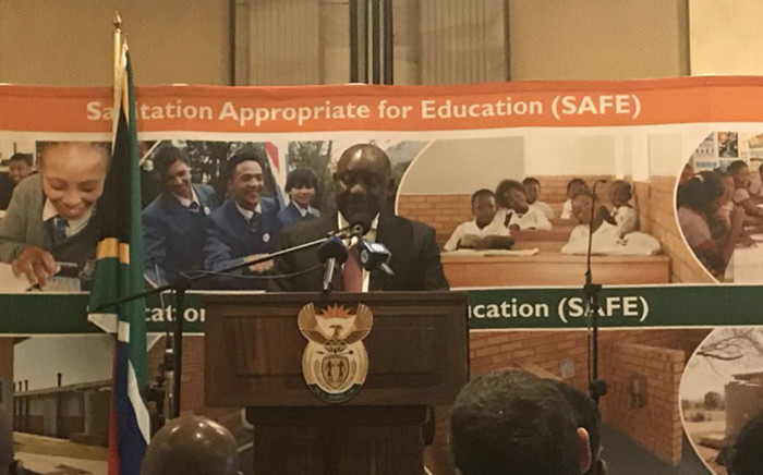 President Cyril Ramaphosa has launched the Sanitation Appropriate for Education (SAFE) initiative in Pretoria on 14 August 2018. Picture: Thando Kubheka/EWN