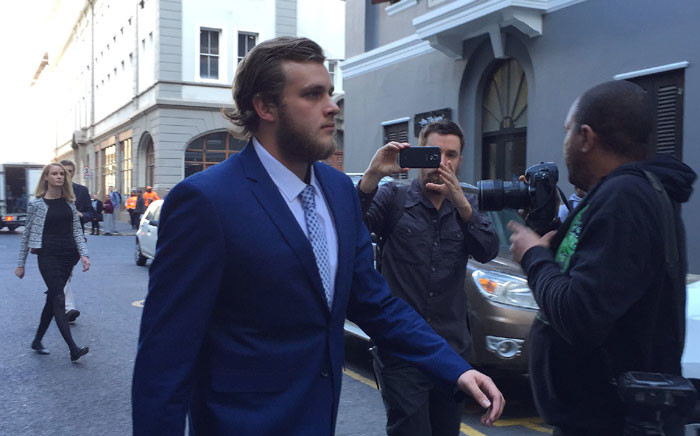 FILE: Henri van Breda leaves the Western Cape High Court after a brief appearance on 9 September 2016. Picture: Monique Mortlock/EWN.
