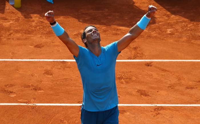 FILE: Rafael Nadal reacts after beating Dominic Thiem to claim his 11th French Open title. Picture: @rolandgarros/Twitter.