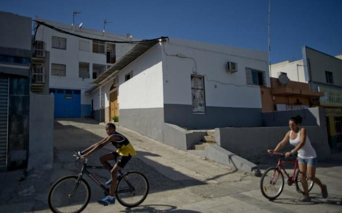  People walk past the Taqwa mosque, where suspected jihadist gunman named as Moroccan national Ayoub El Khazzani allegedly attended services, on 23 August, 2015 in the El Slaldillo quarter of Algeciras. Picture: AFP. 