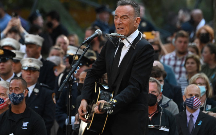 FILE: US musician Bruce Springsteen performs a song during a ceremony commemorating the 20th anniversary of the 9/11 attacks on the World Trade Center, in New York, on 11 September 2021. Picture: Jim WATSON/AFP