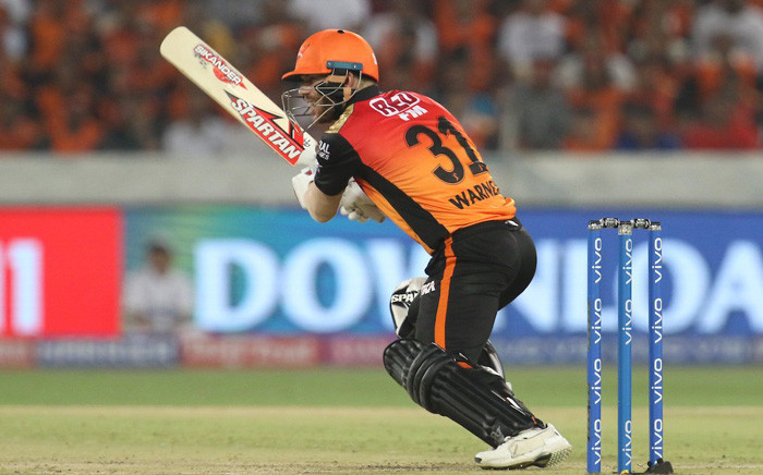 David Warner in action during his Indian Premier League franchise Sunrisers Hyderabad match against Rajasthan Royals. Picture: @IPL/Twitter.