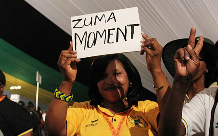 Supporters of President Jacob Zuma celebrate his re-election as ANC President in Mangaung on 18 December 2012. Picture: Taurai Maduna/EWN