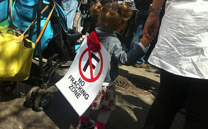 FILE: A small child takes part in an anti-fracking protest outside Parliament on 22 September 2012. Picture: EWN