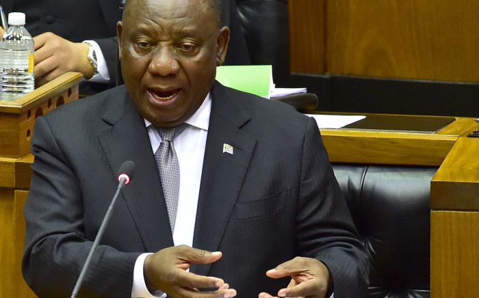 FILE: President Cyril Ramaphosa in Parliament. Picture: AFP