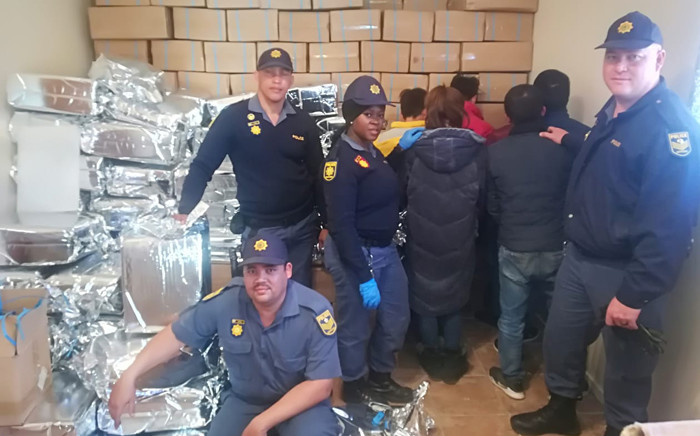 Police in the Northern Cape have nabbed six suspects who are thought to be linked to a counterfeit goods production factory in Hartswater. Picture: SAPS/Facebook.