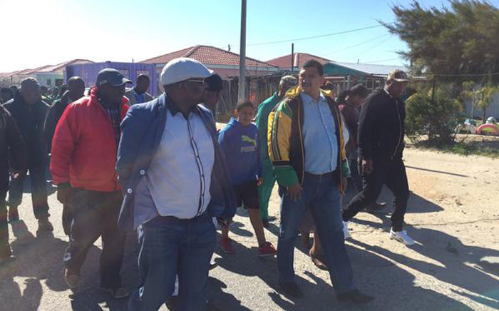 ANC members visit rape survivor and the family of the man killed when he tried to help her in Khayelitsha on 10 August 2015. Picture: Siyabonga Sesant/EWN 
