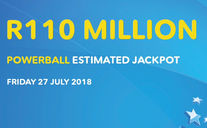 Powerball jackpot sitting at R110 million. Picture: Lotto website.