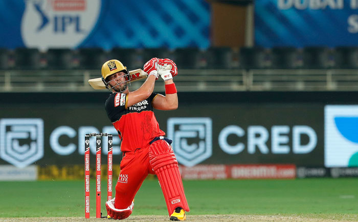 AB de Villiers in action for the Royal Challengers Bangalore during their Indian Premier League Twenty20 match against the Sunrisers Hyderabad in Dubai on 21 September 2020. Picture: @IPL/Twitter