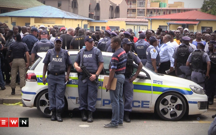 One resident says police come into their neighbourhoods and target them time and time again and they want justice. Picture: Kgothatso Mogale/EWN.