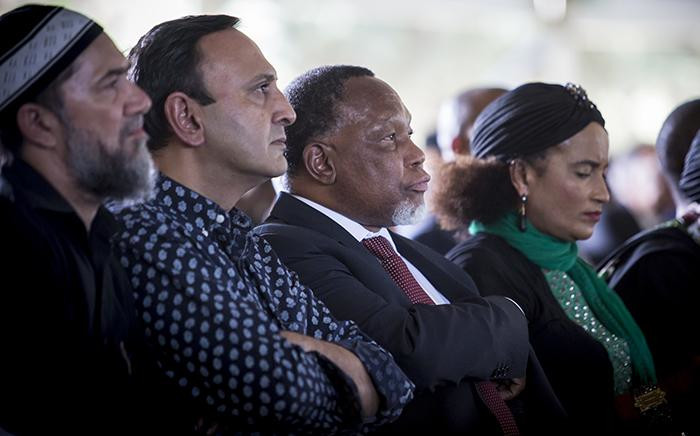 Former President Kgalema Motlanthe watches on during the late struggle stalwart Ahmed Kathrada's official state funeral at Westpark cemetery in Johannesburg on 29 March 2017. Picture: Reinart Toerien/EWN