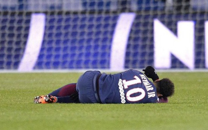 Brazil’s Paris St Germain forward Neymar was injured during the French league match against Olympique Marseille. Picture: @neymarjr/Instagram.