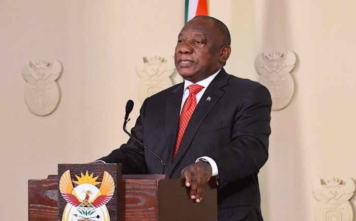 President Cyril Ramaphosa addresses the nation on 17 June 2020 on the easing of level 3 lockdown restrictions. Picture: GCIS.