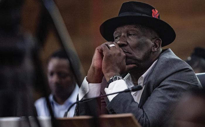 Police Minister Bheki Cele at an inter-ministerial briefing on the coronavirus in Pretoria on 13 March 2020. Picture: Sethembiso Zulu/EWN