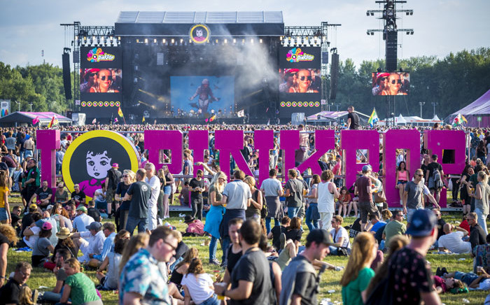 Festival goers at the 2018 PinkPop Festival at Landgraaf in the Netherlands. Picture: AFP