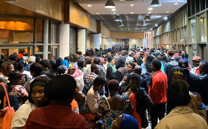 Foreign nationals pictured at the UN Refugee Agency Offices in Cape Town on 8 October 2019. The group asked the agency to help them leave South Africa. Picture: Kaylynn Palm/EWN.

