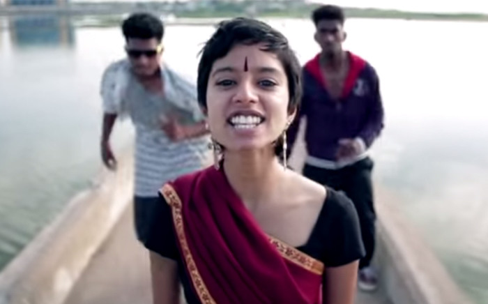 A screengrab picture of Sofia Ashraf in her video about Unilever's environmental damage in India.