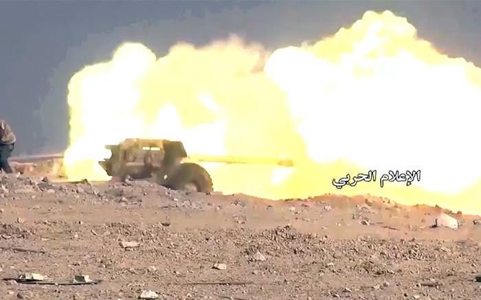 A screengrab of the Syrian army's battle against Islamic State. Picture: CNN