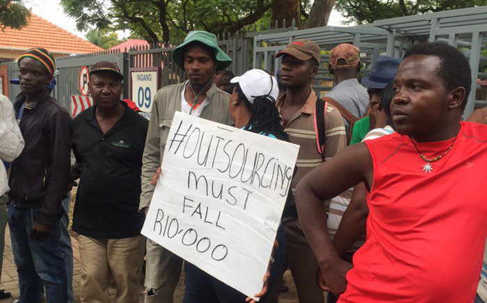 FILE: Workers are demanding to be employed directly by the institution and want a basic salary of R10,000.Picture: Masa Kekana/EWN.